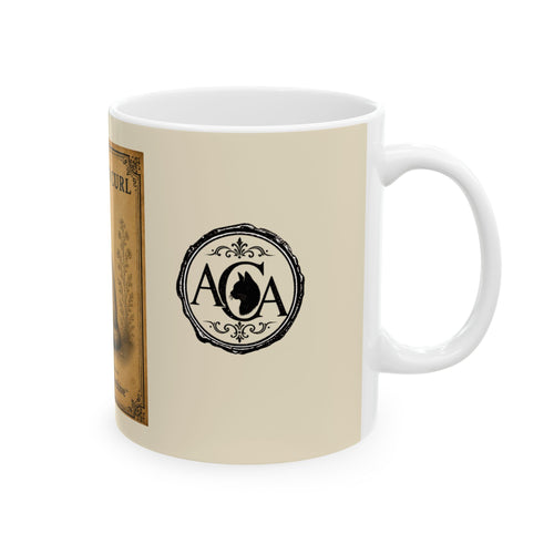 Antique American Curl Cat Mug — Vintage Cat Breed Coffee Cup (11oz/15oz)