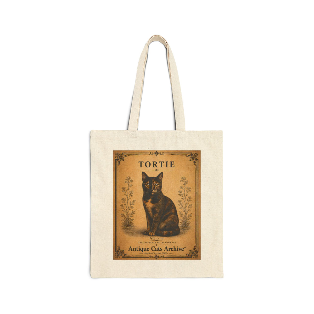 Tortie Vintage Cat Poster Tote Bag | Antique Cats Archive