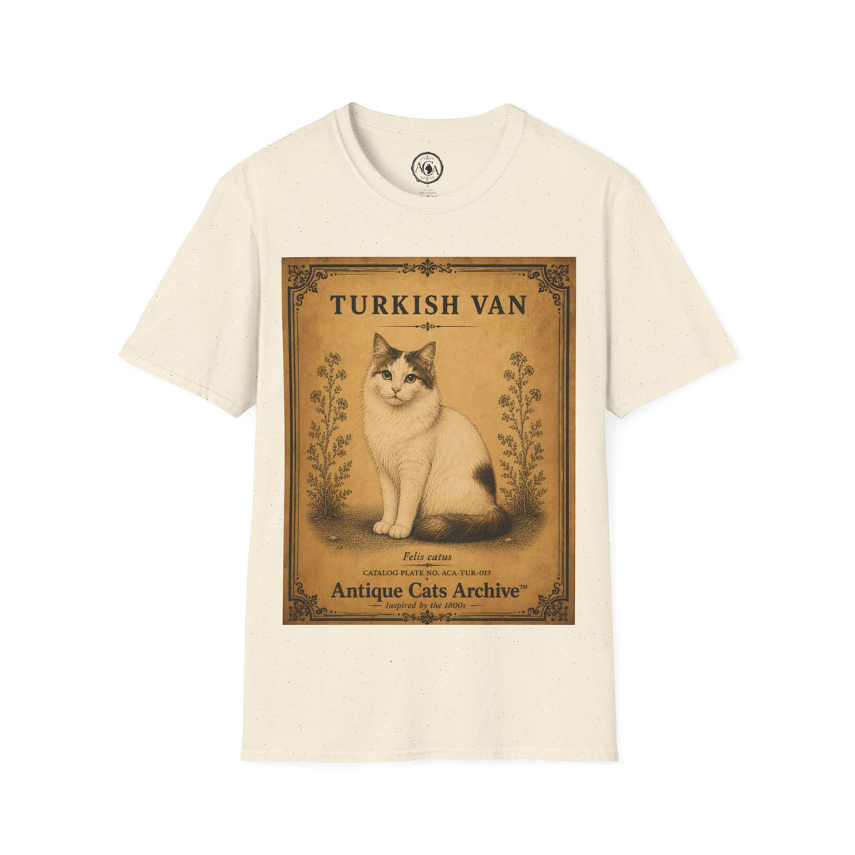Turkish Van Cat T-Shirt | Vintage Cat Illustration | Antique Cats Archive™