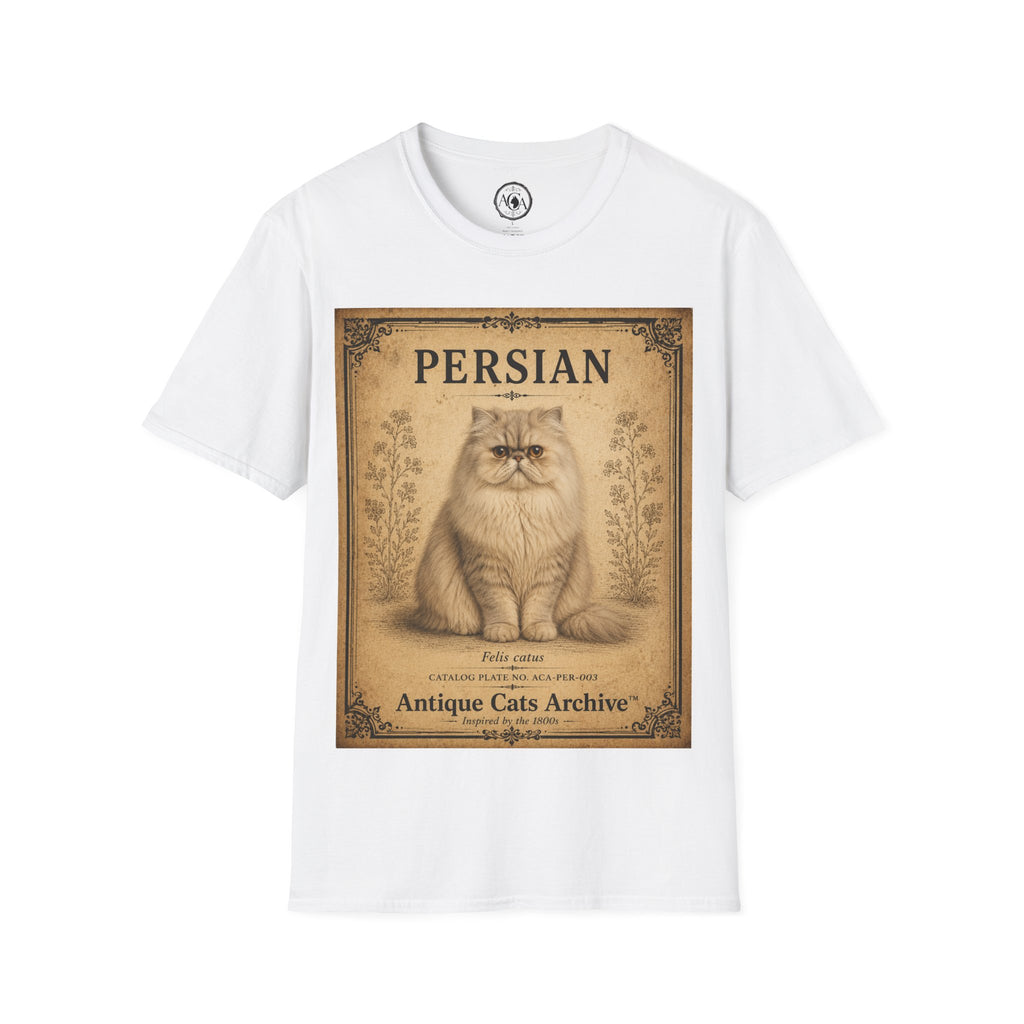 Persian Cat T-Shirt | Vintage Cat Illustration | Antique Cats Archive™  Description