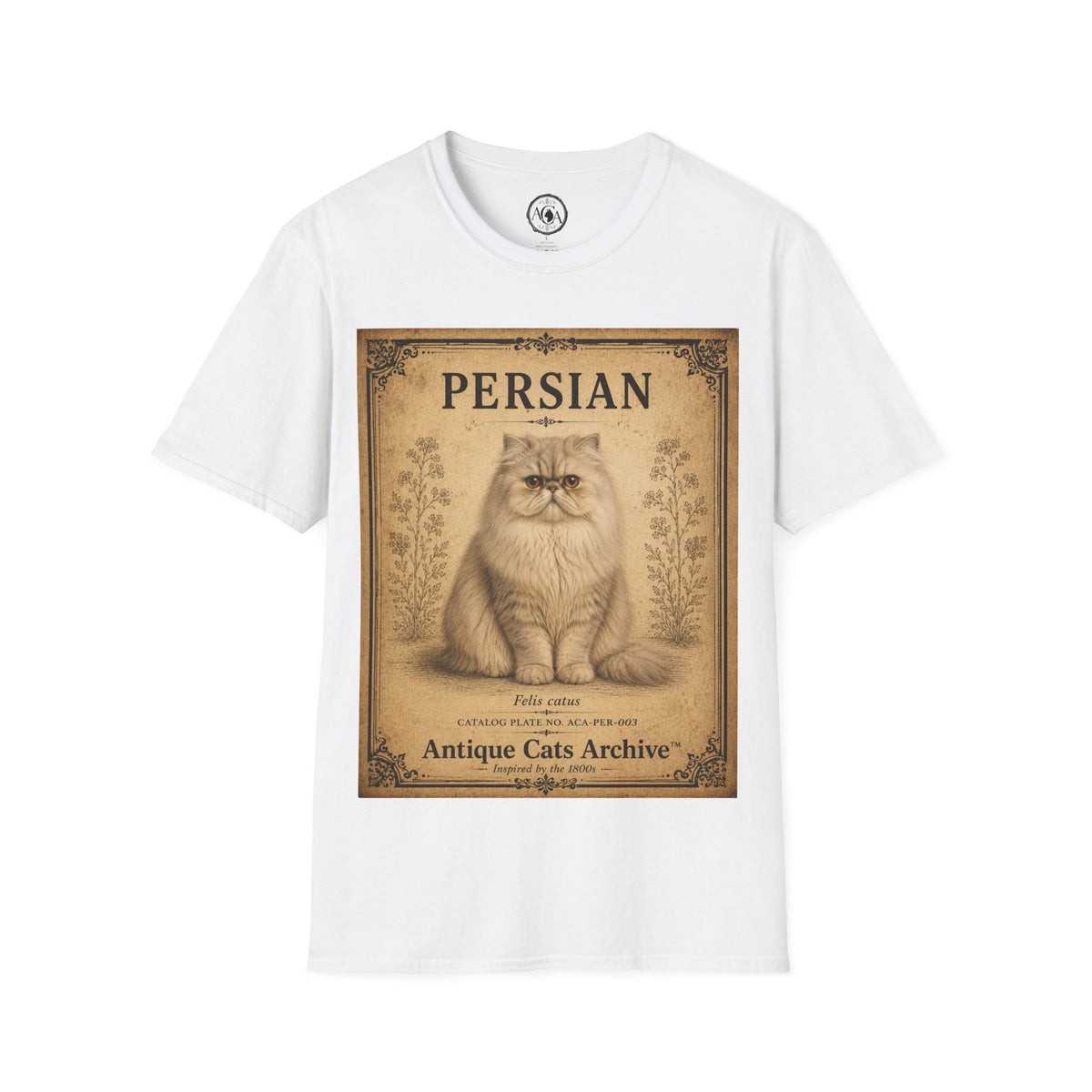 Persian Cat T-Shirt | Vintage Cat Illustration | Antique Cats Archive™  Description
