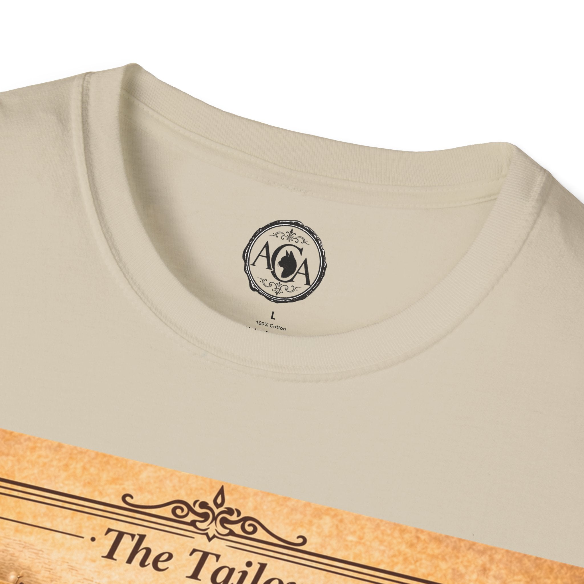 Antique Cats Archive™ Entry No. ACA-023-TLR “The Tailor” Ragdoll Cat T-Shirt – 1800s Engraving Style