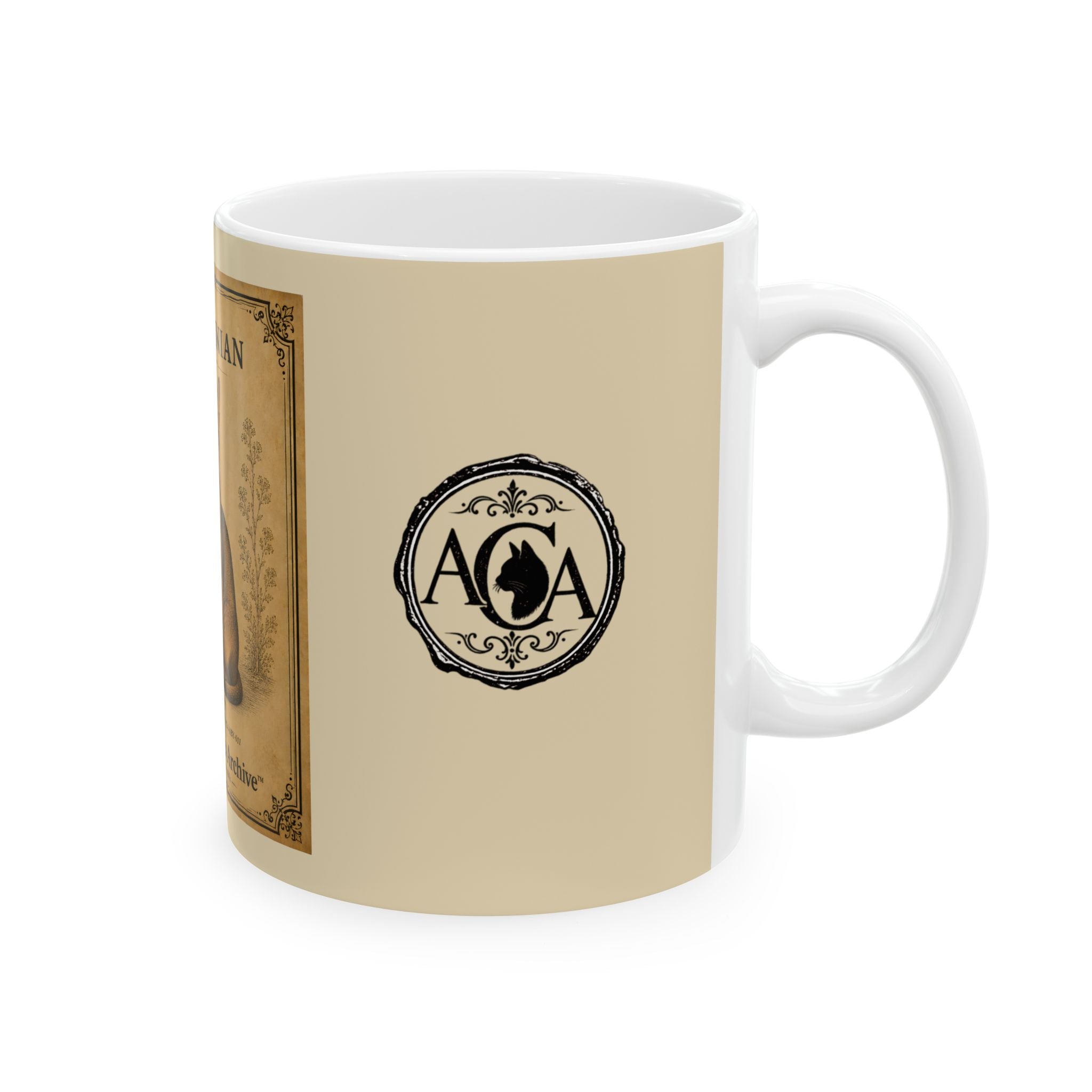 Abyssinian Cat Vintage Illustration Mug | Antique Cats Archive