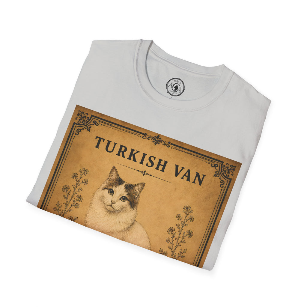 Turkish Van Cat T-Shirt | Vintage Cat Illustration | Antique Cats Archive™
