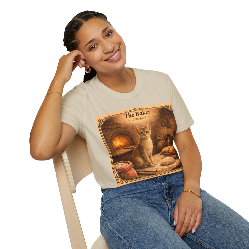 Antique Cats Archive™ Entry No. ACA-005-FND “The Baker” Tabby Cat T-Shirt – Vintage 1800s Engraving StyleThe Baker