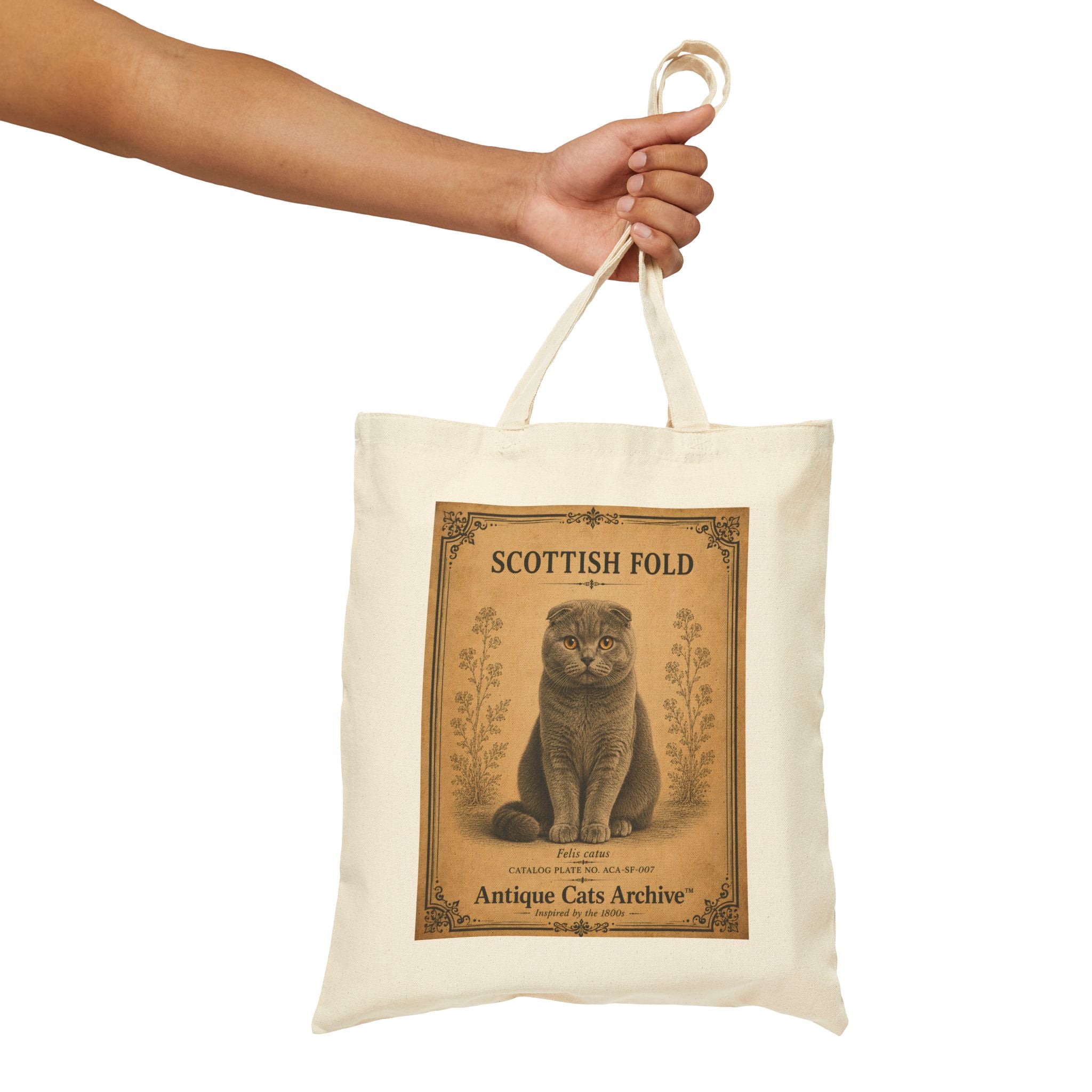 Scottish Fold Vintage Cat Poster Tote Bag | Antique Cats Archive
