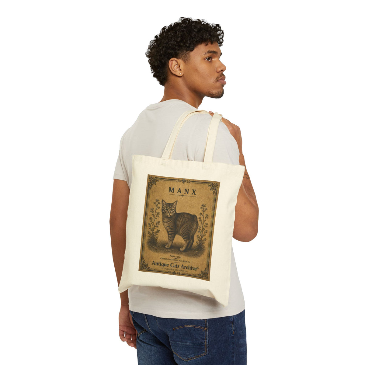 Manx Vintage Cat Poster Tote Bag | Antique Cats Archive