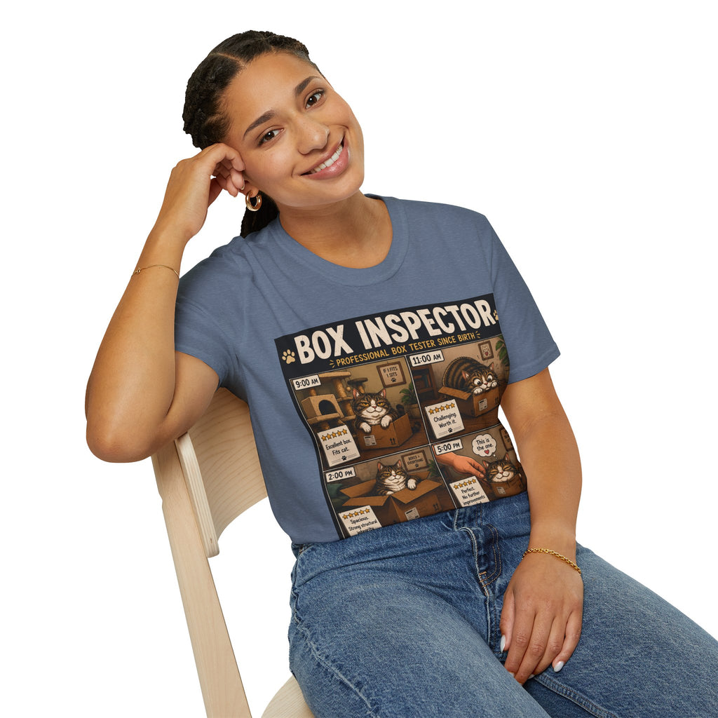 Funny Cat Shirt, Box Inspector, Professional Box Tester Since Birth, Cat Lover Gift, Cat Humor Tee, Cat Owner Gift