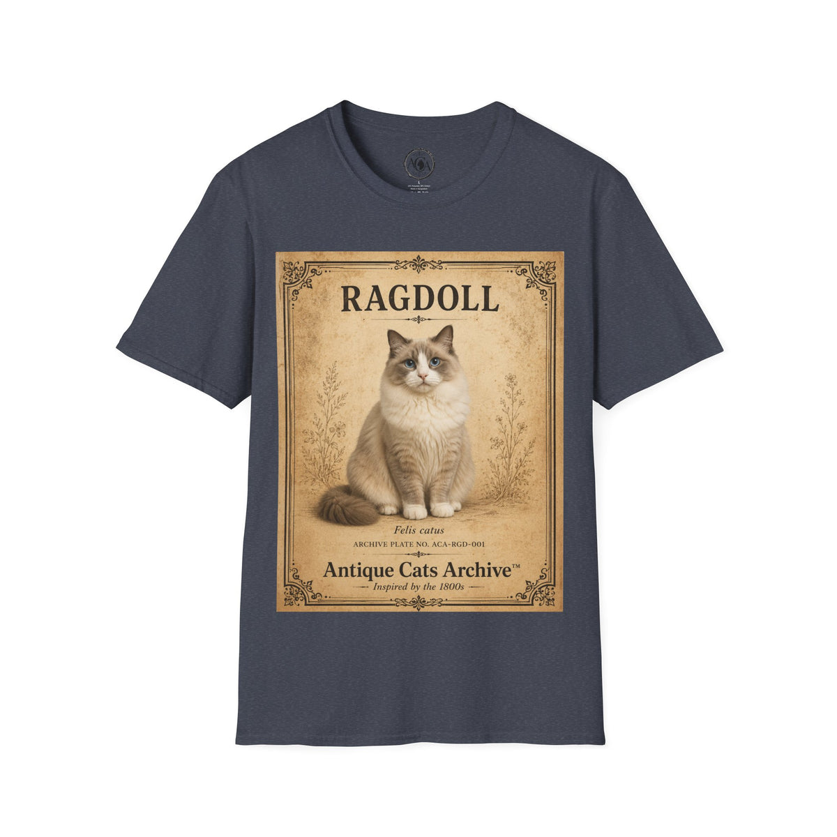 Ragdoll Cat T-Shirt | Vintage Cat Illustration | Antique Cats Archive™