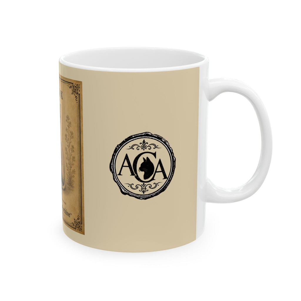 Vintage Sphynx Cat Ceramic Mug — Antique Cats Archive Tea & Coffee Cup (11oz)