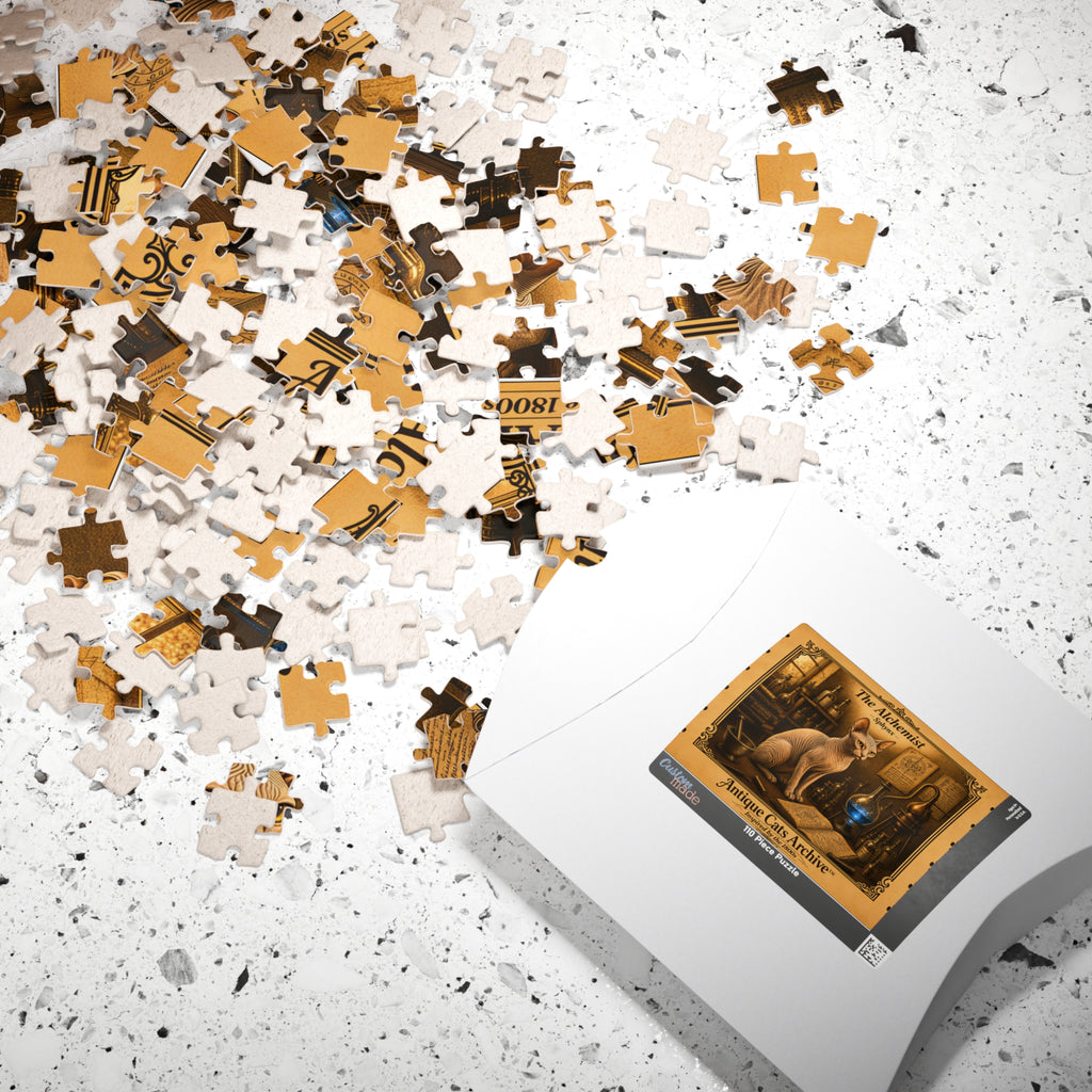 The Alchemist Sphynx Cat Puzzle | Antique Cats Archive 100 or 520 pieces