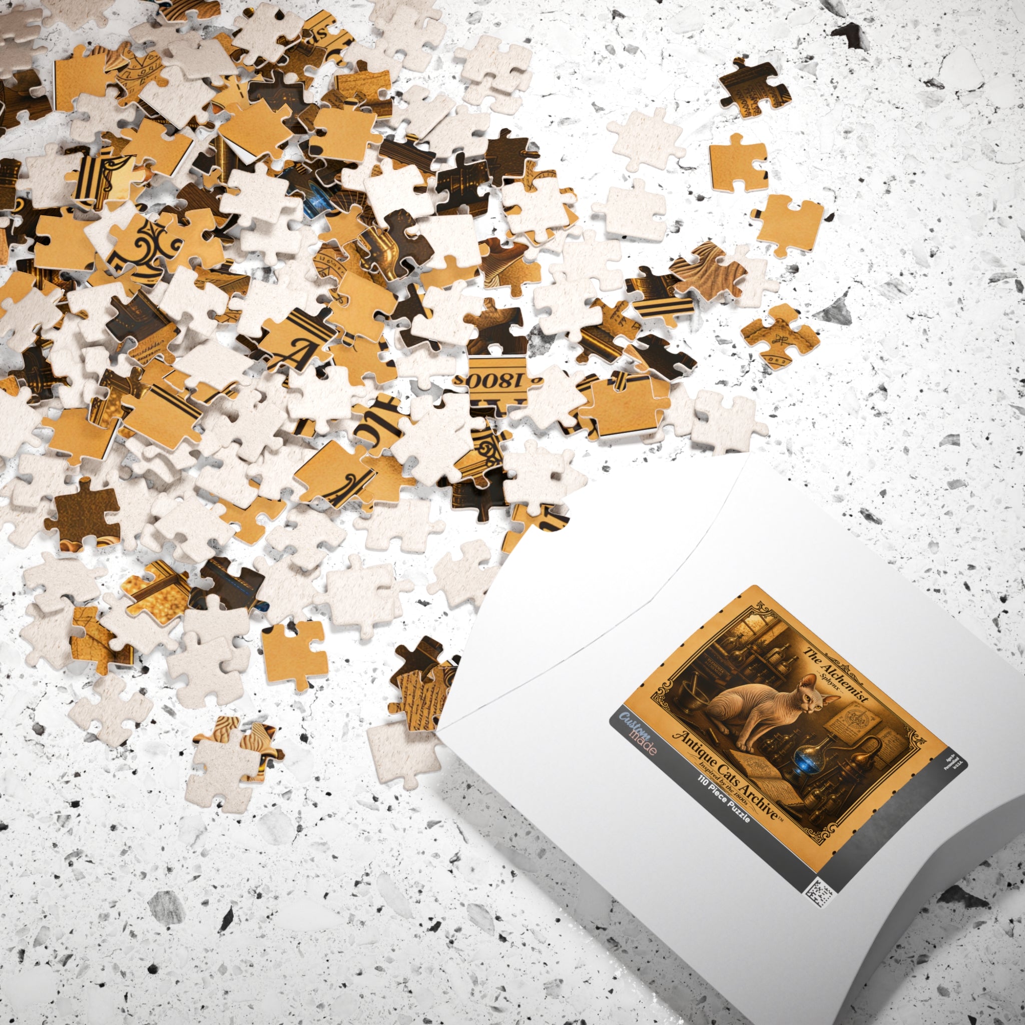 The Alchemist Sphynx Cat Puzzle | Antique Cats Archive 100 or 520 pieces