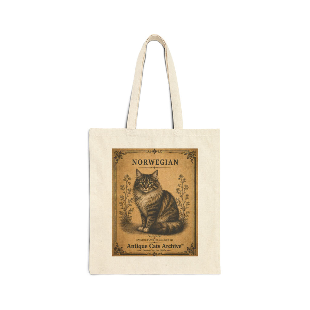 Norwegian Cat Vintage Cat Poster Tote Bag | Antique Cats Archive