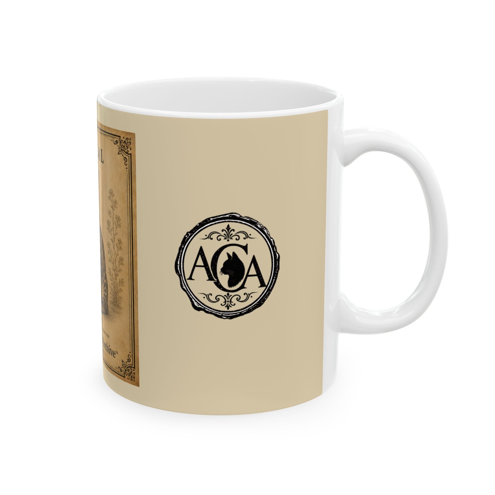 Bengal Cat Vintage Poster Mug | Antique Cats Archive Ceramic Mug