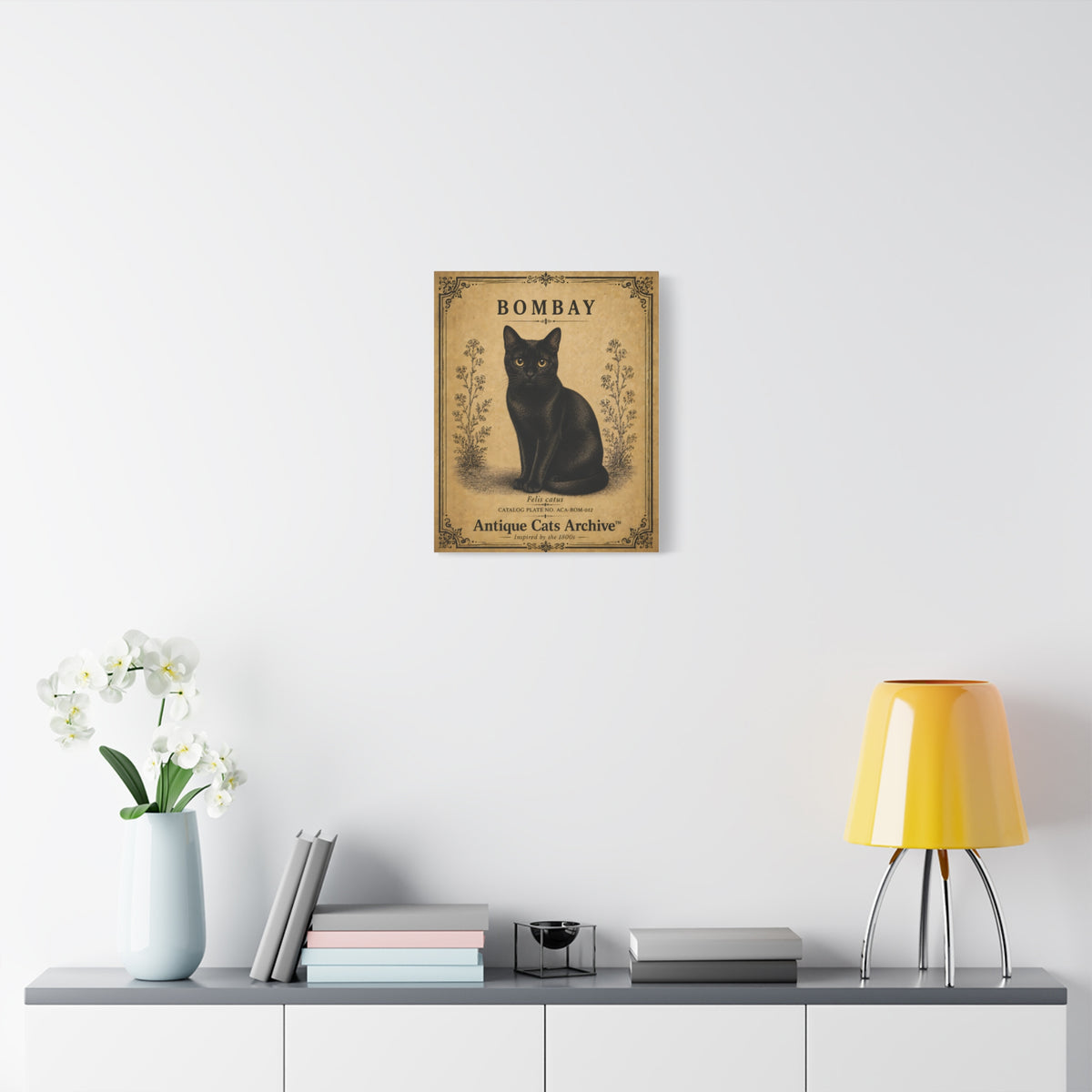 Bombay Cat Canvas | Vintage Antique Cats Archive Wall Art