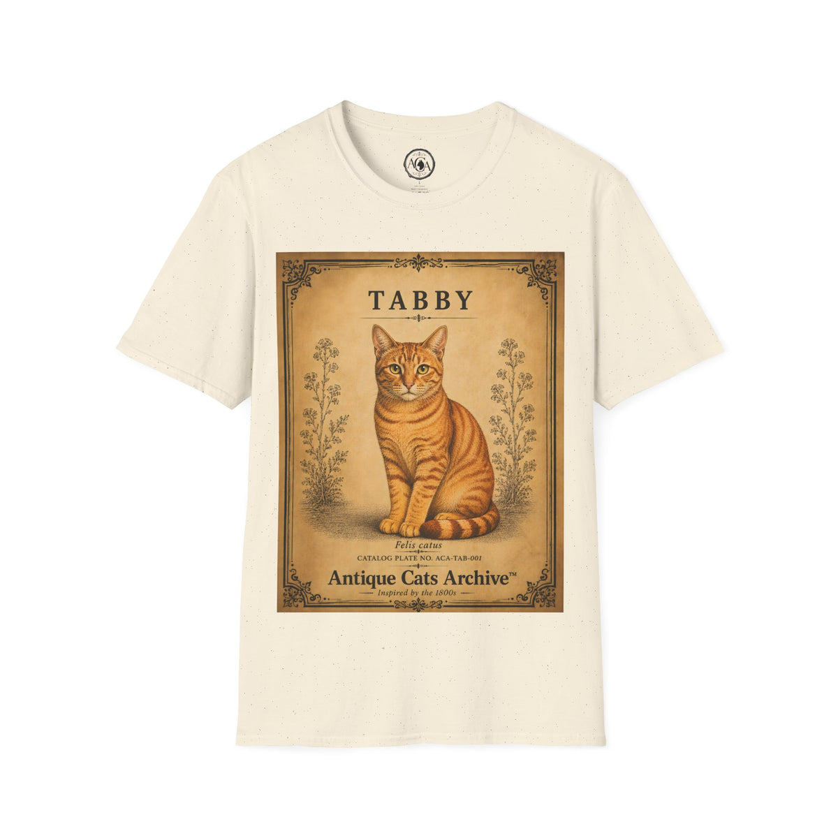Tabby Cat T-Shirt | Vintage Cat Illustration | Antique Cats Archive™