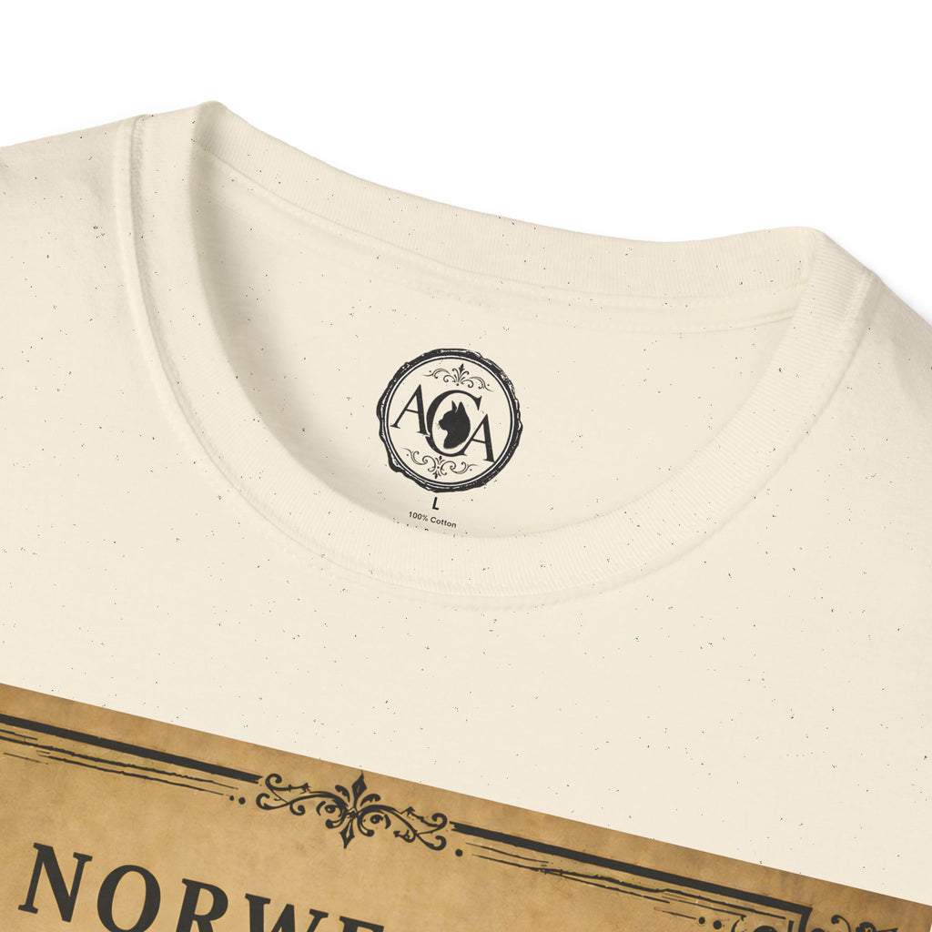 Norwegian Forest Cat T-Shirt | Vintage Cat Illustration | Antique Cats Archive™