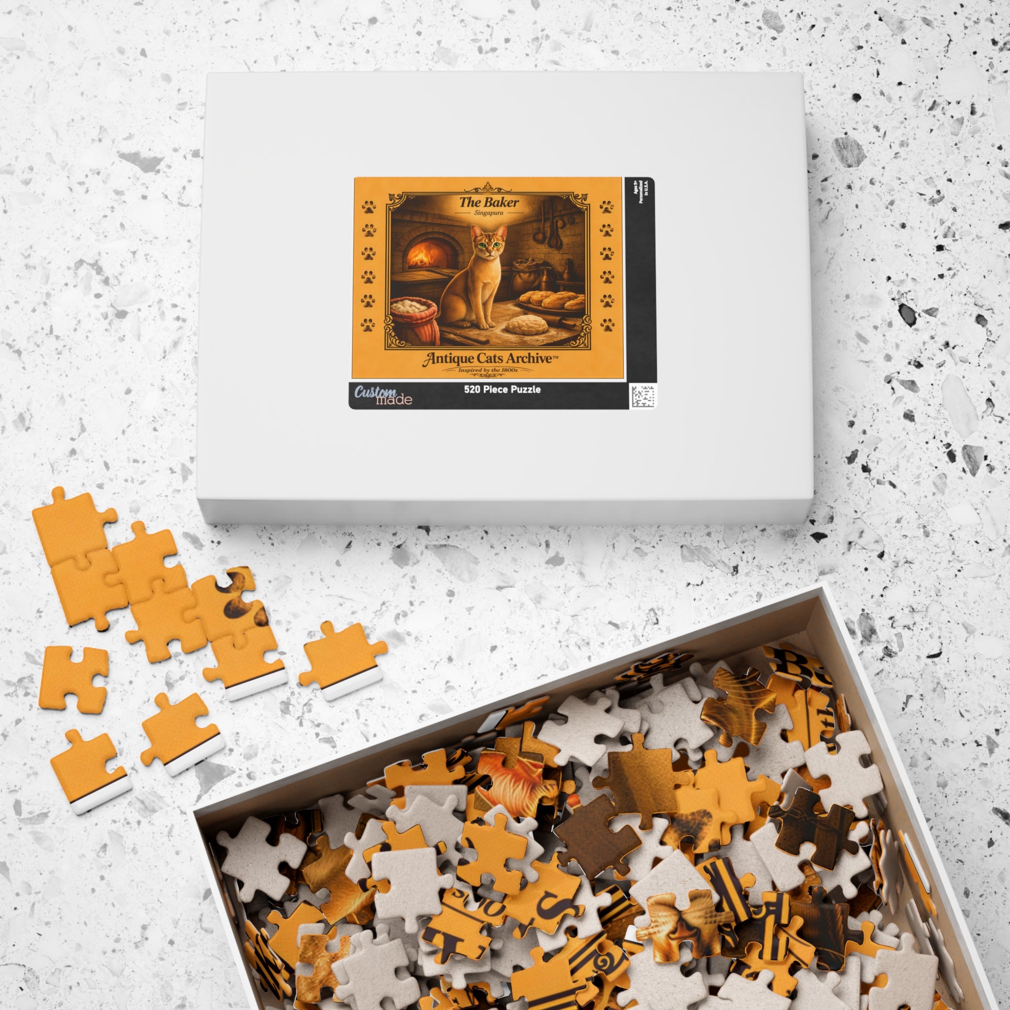Antique Cats Archive Baker Cat Puzzle | Jigsaw Puzzle 110 or 520 Pieces