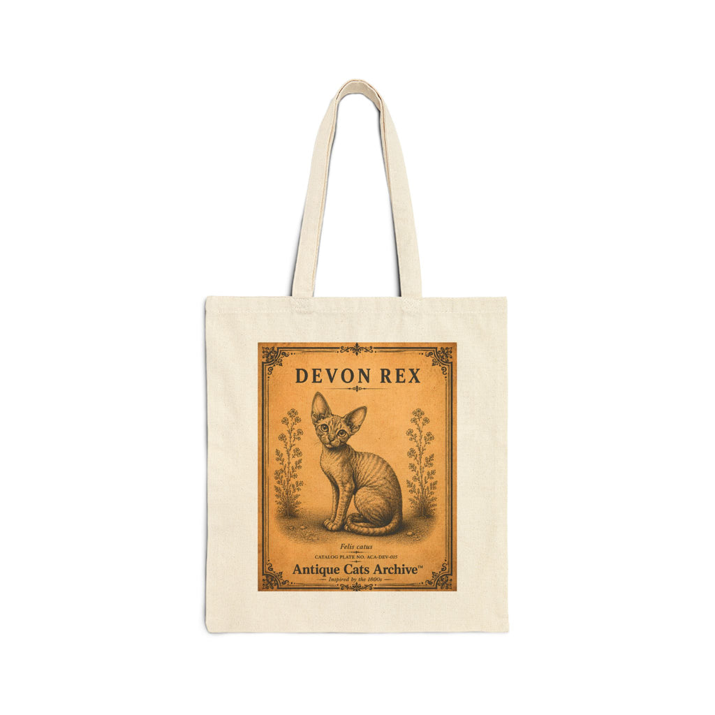 Devon Rex Vintage Cat Poster Tote Bag | Antique Cats Archive