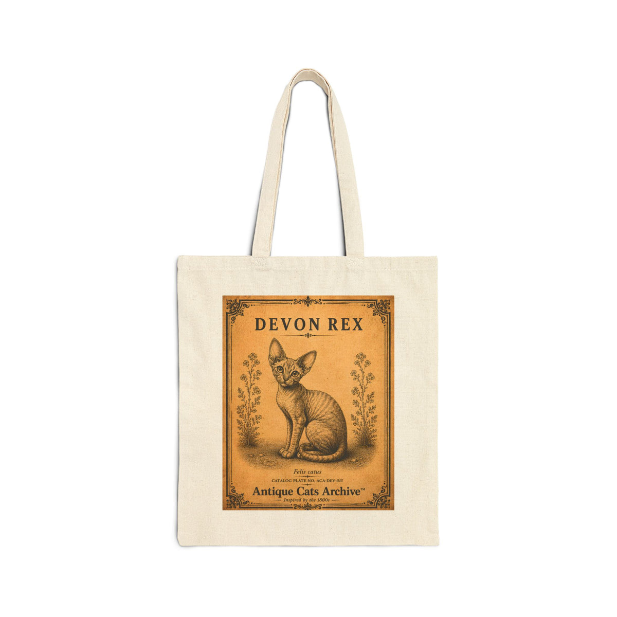 Devon Rex Vintage Cat Poster Tote Bag | Antique Cats Archive