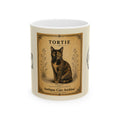 Vintage Tortie Cat Ceramic Mug — Antique Cats Archiv Tea & Coffee Cup (11oz)