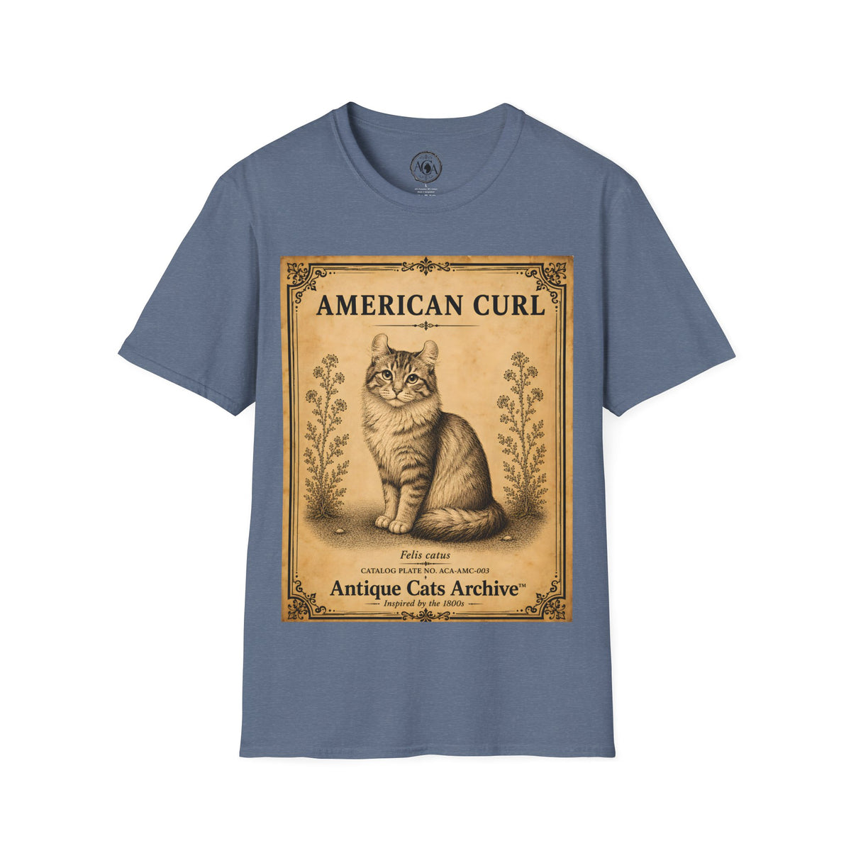American Curl Vintage Cat T-Shirt – Antique Cats Archive Graphic Tee