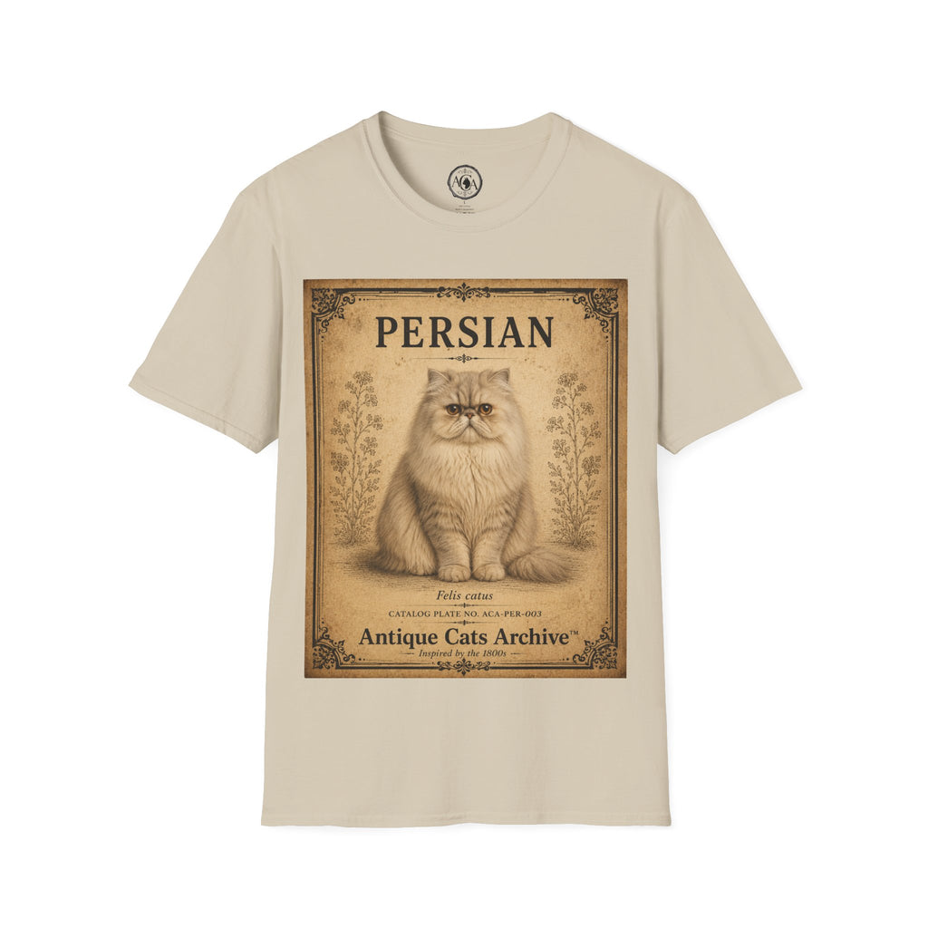 Persian Cat T-Shirt | Vintage Cat Illustration | Antique Cats Archive™  Description