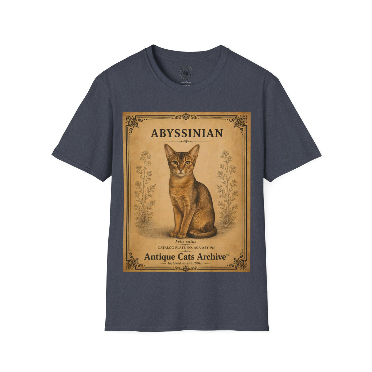 Abyssinian Cat T-Shirt | Vintage Cat Illustration | Antique Cats Archive™
