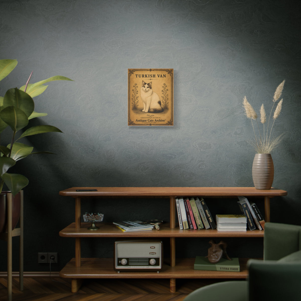 Turkish Van Canvas Wall Art | Vintage Cat Portrait | Antique Cats Archive™