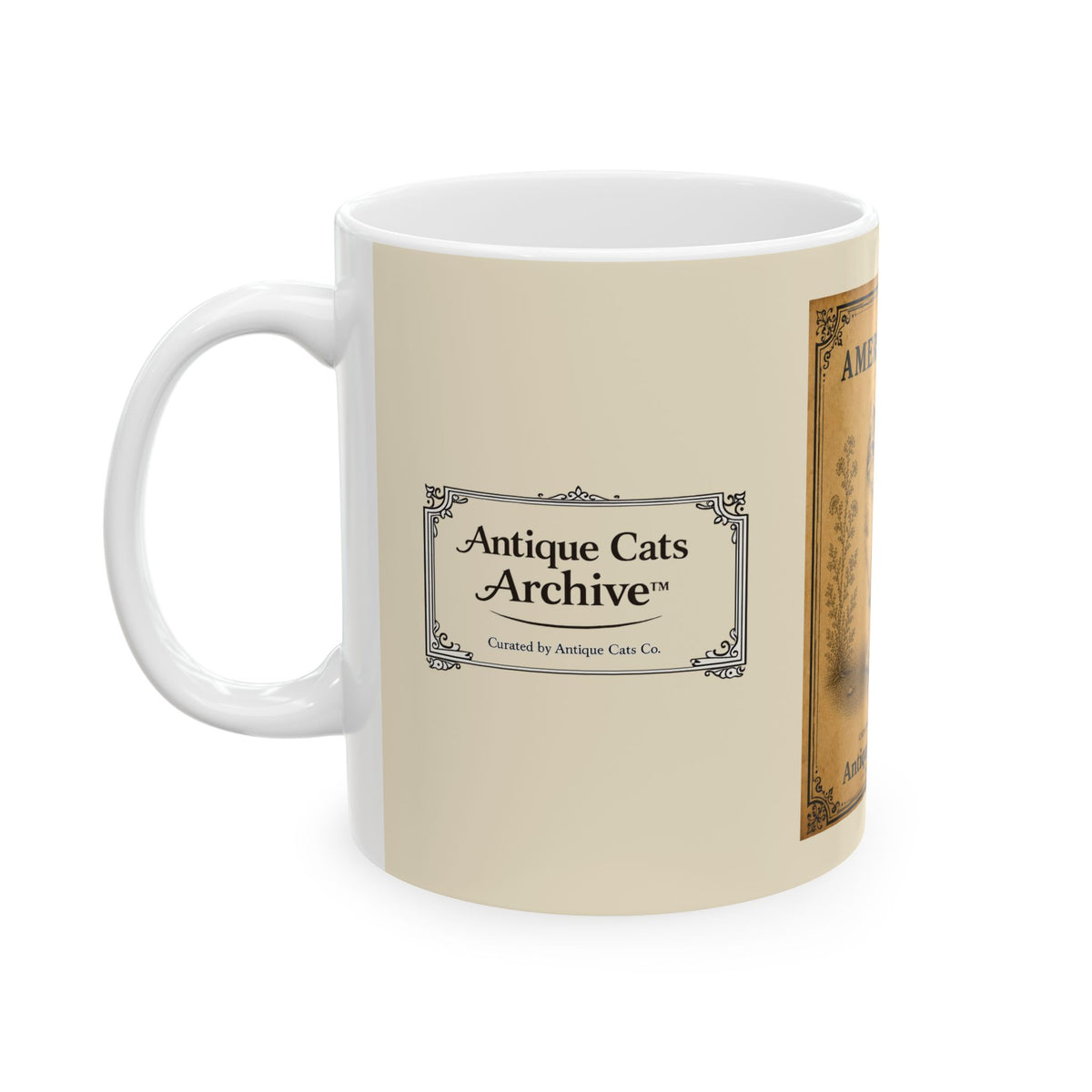 Antique American Curl Cat Mug — Vintage Cat Breed Coffee Cup (11oz/15oz)