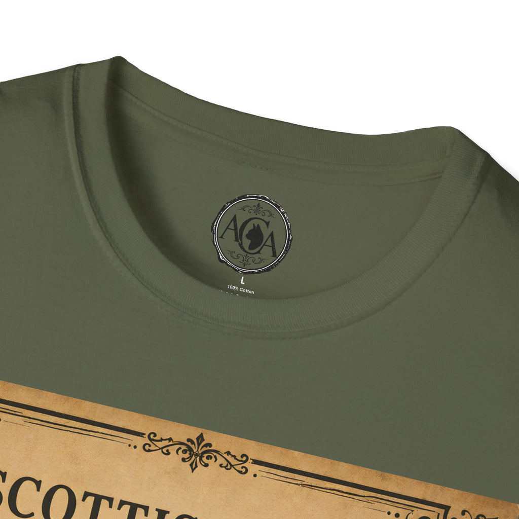 Scottish Fold Cat T-Shirt | Vintage Cat Illustration | Antique Cats Archive™