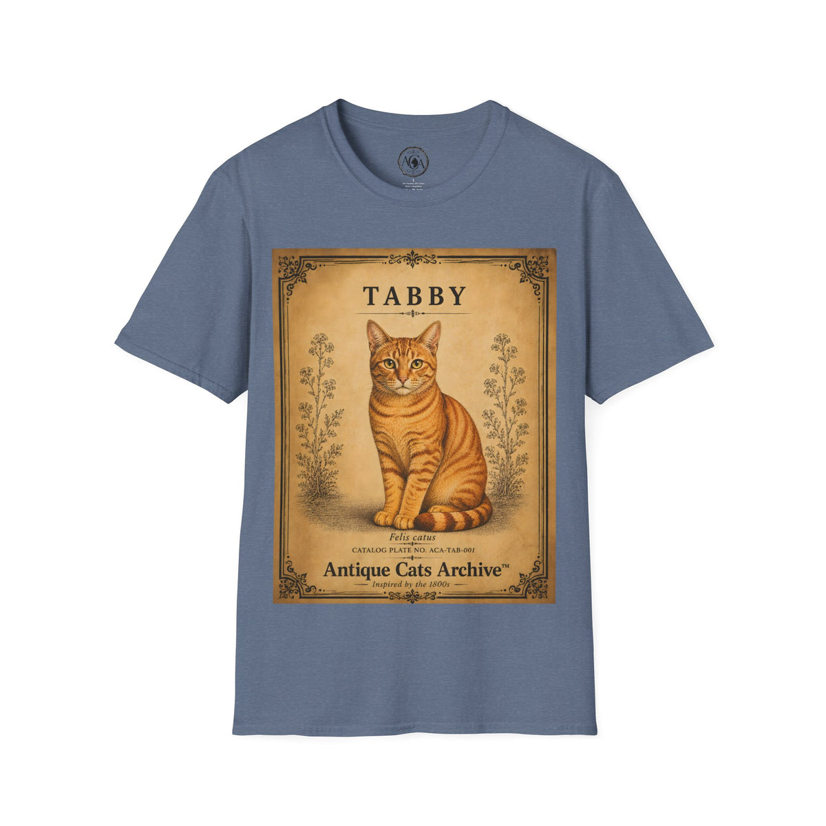 Tabby Cat T-Shirt | Vintage Cat Illustration | Antique Cats Archive™