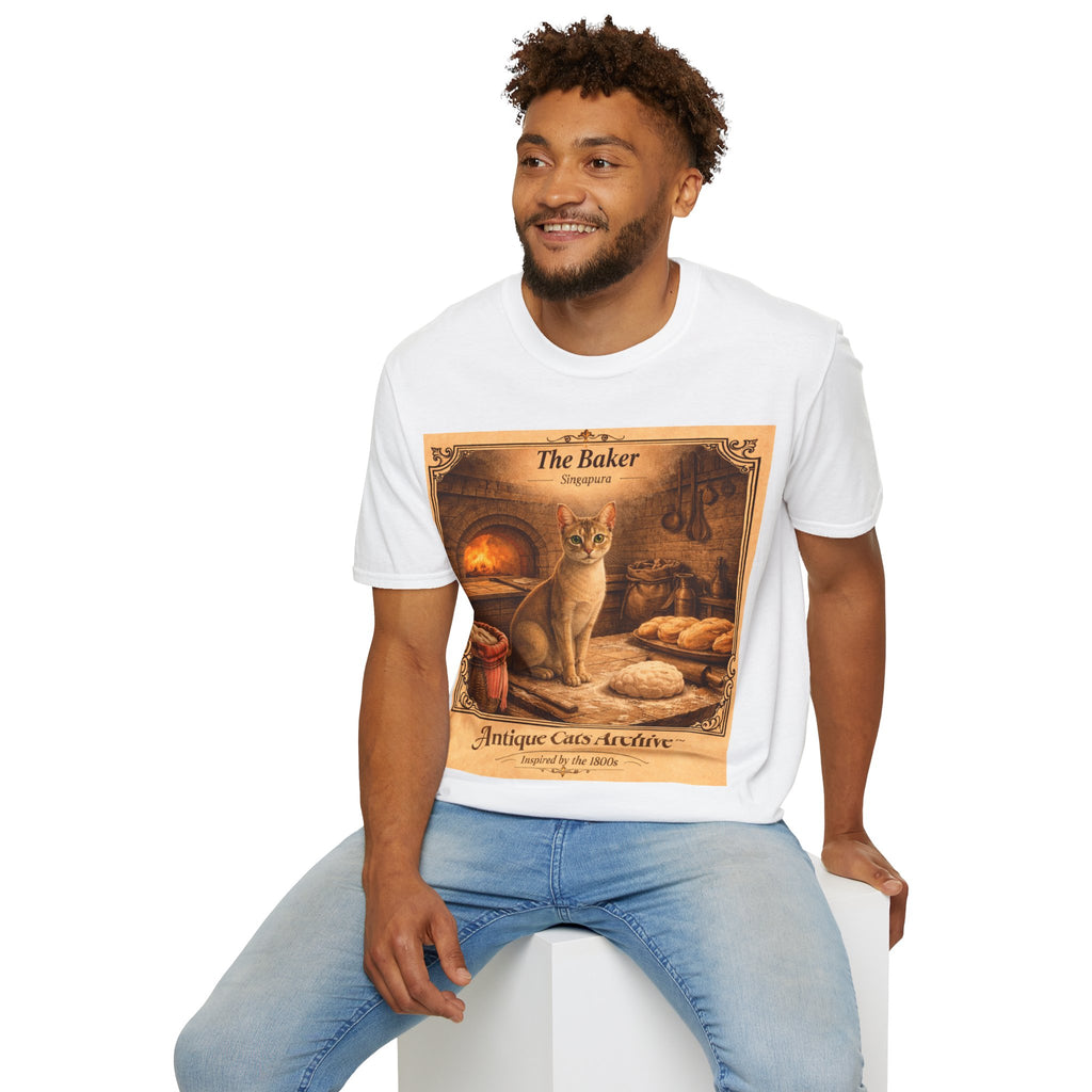 Antique Cats Archive™ Entry No. ACA-005-FND “The Baker” Tabby Cat T-Shirt – Vintage 1800s Engraving StyleThe Baker