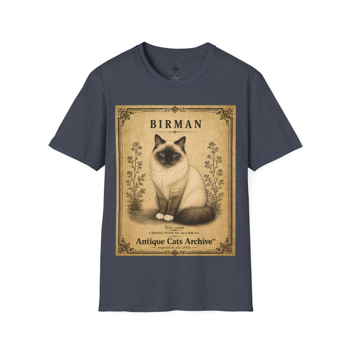 Birman Cat T-Shirt | Vintage Cat Illustration | Antique Cats Archive™