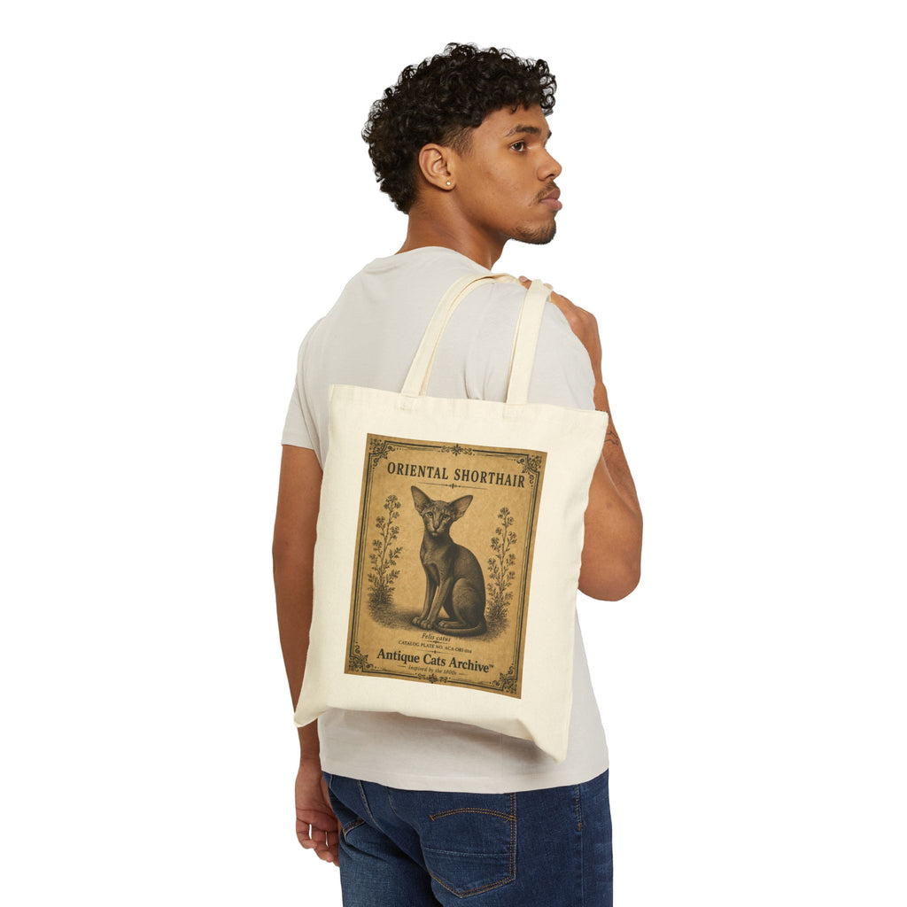 Oriental Shorthair Vintage Cat Poster Tote Bag | Antique Cats Archive