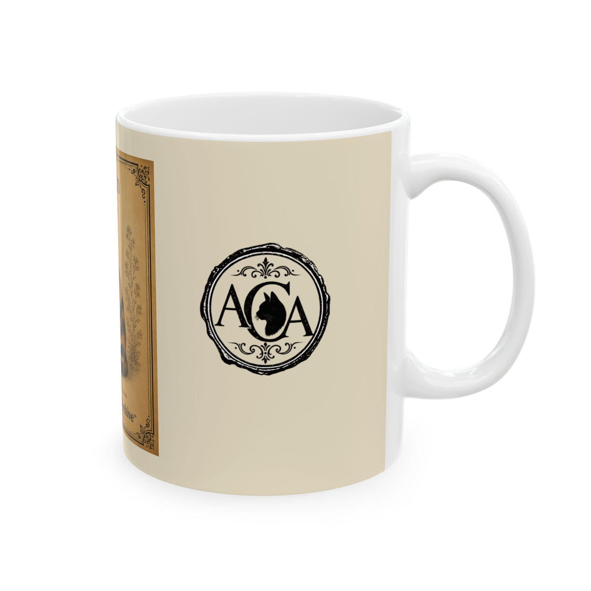 Vintage Calico Cat Ceramic Mug – Antique Cats Archive Tea & Coffee Cup (11oz)