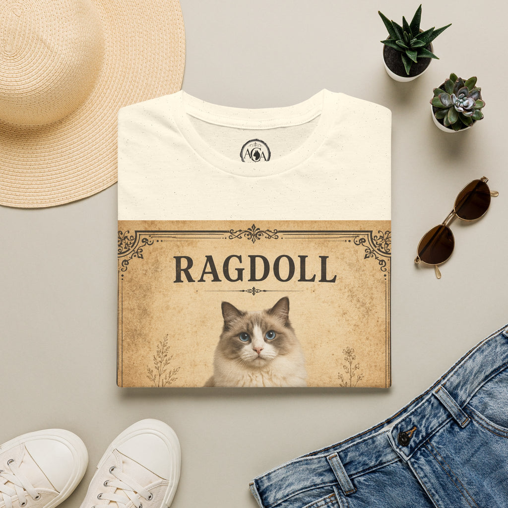 Ragdoll Cat Vintage Portrait T-Shirt