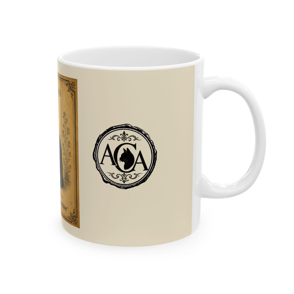 Vintage Tuxedo Cat Ceramic Mug – Antique Cats Archive Tea & Coffee Mug (11oz)