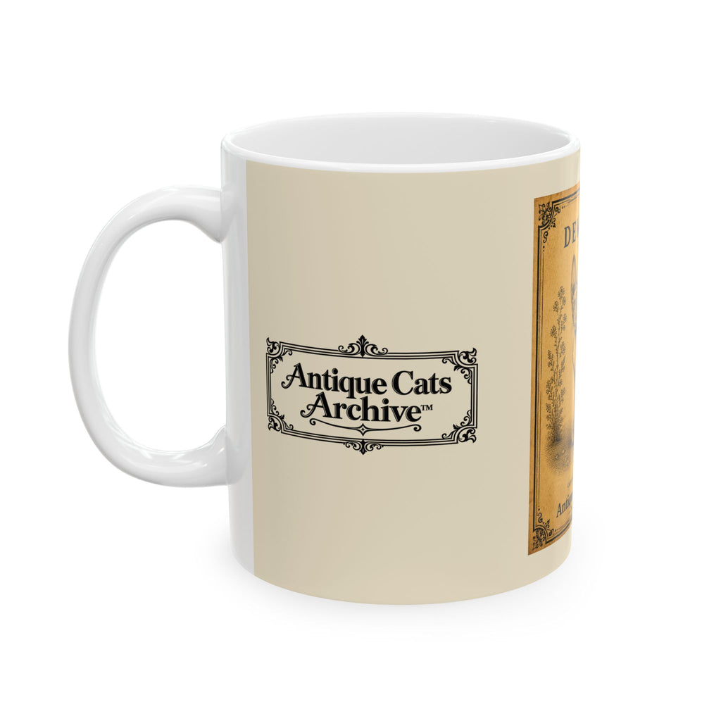 Vintage Devon Rex Cat Ceramic Mug — Antique Cats Archive Tea & Coffee Cup (11oz)