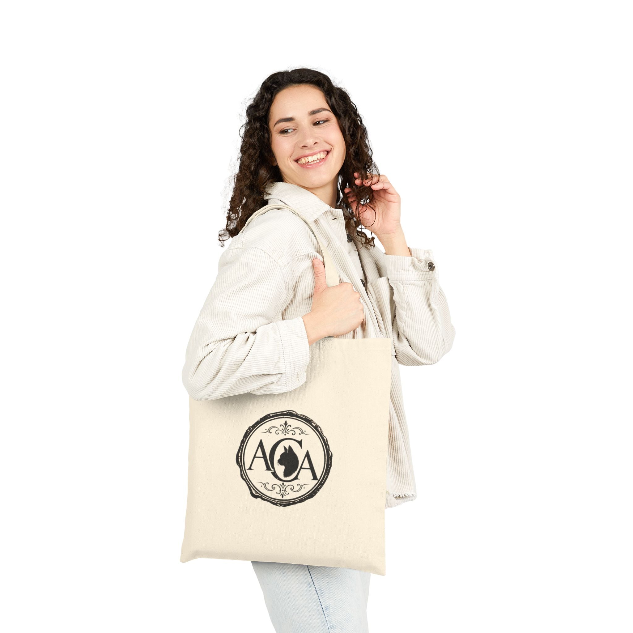 Sphynx Cat Vintage Poster Tote Bag | Antique Cats Archive Cotton Canvas