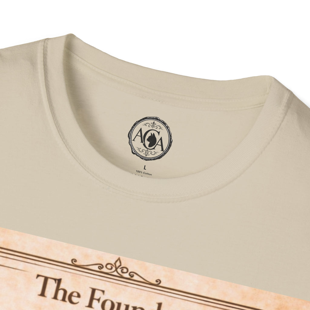 Antique Cats Archive™ Entry No. ACA-001-FND “The Founder” Tabby Cat T-Shirt – Vintage 1800s Engraving Style
