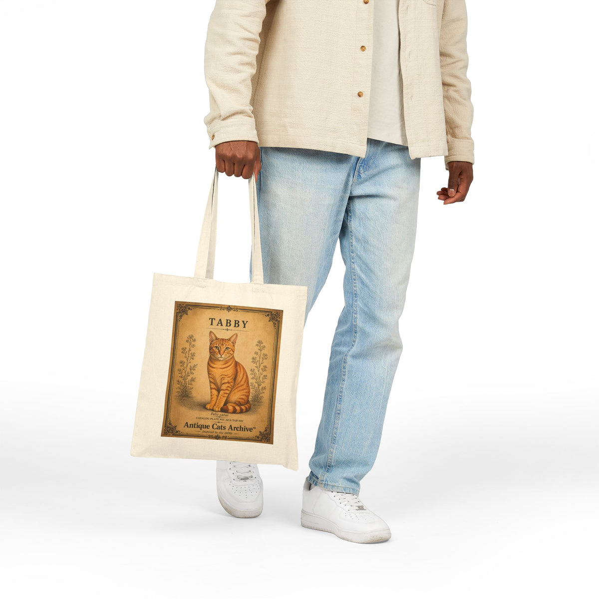 Tabby Vintage Cat Poster Tote Bag | Antique Cats Archive