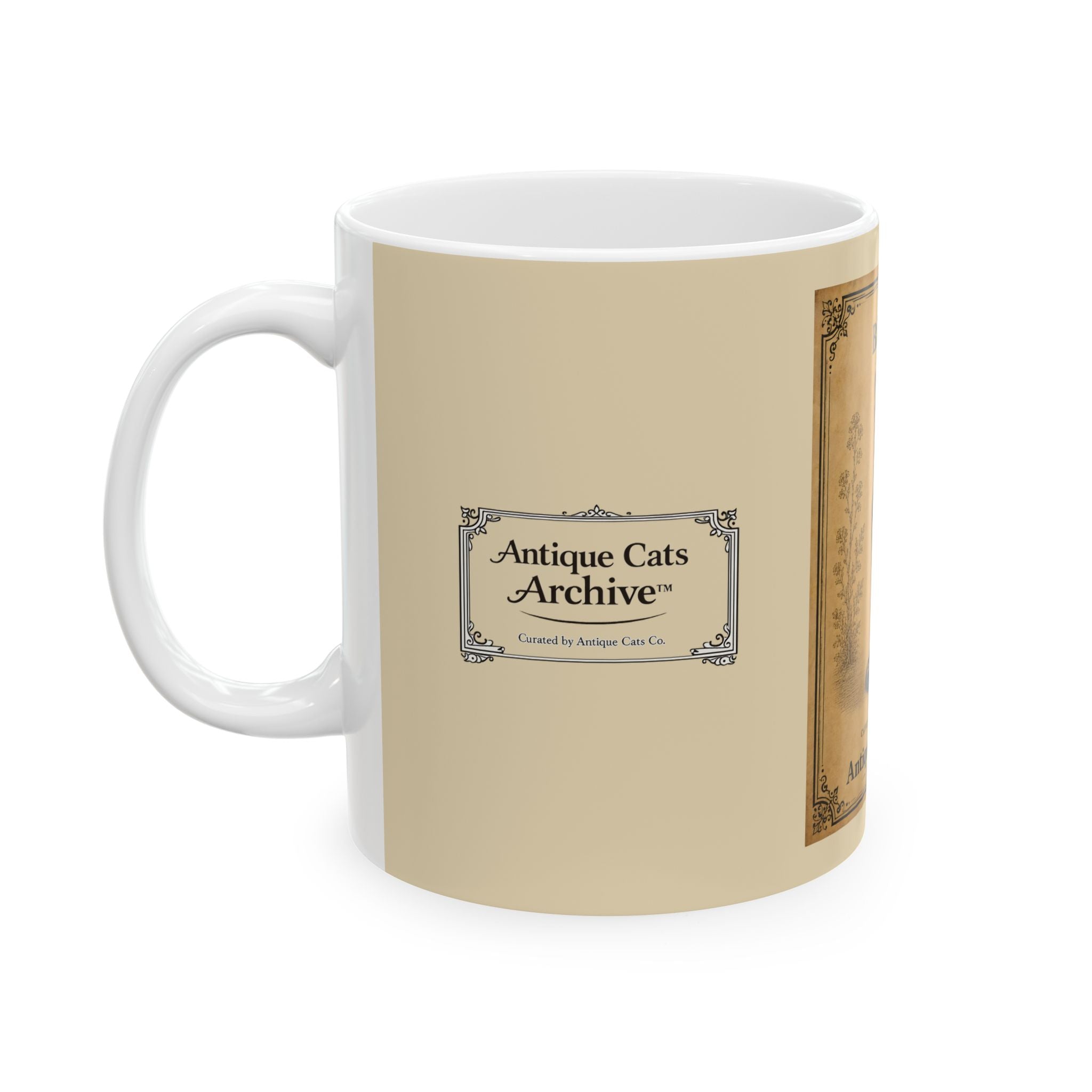 Bengal Cat Vintage Poster Mug | Antique Cats Archive Ceramic Mug