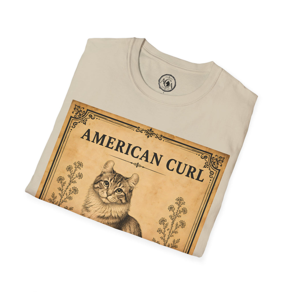 American Curl Vintage Cat T-Shirt – Antique Cats Archive Graphic Tee