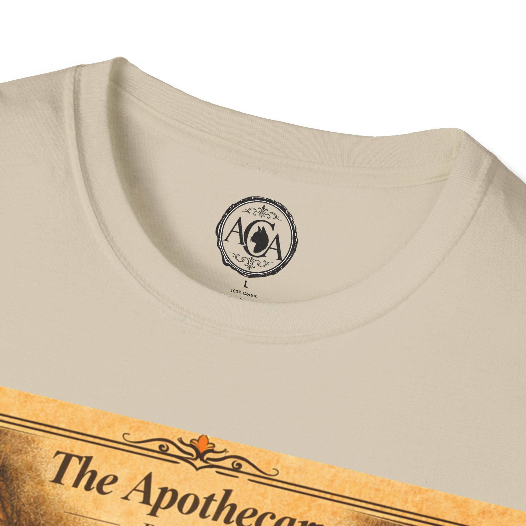 Antique Cats Archive™ Entry No. ACA-003-ALC “The Apothecary” Birman Cat T-Shirt – Vintage 1800s Engraving Style