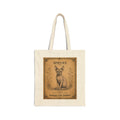 Sphynx Cat Vintage Poster Tote Bag | Antique Cats Archive Cotton Canvas