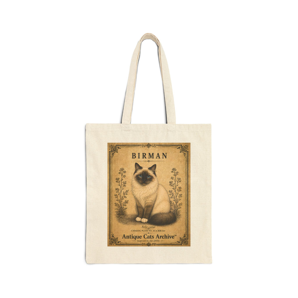Birman Cat Vintage Cat Poster Canvas Tote Bag – Antique Cats Archive