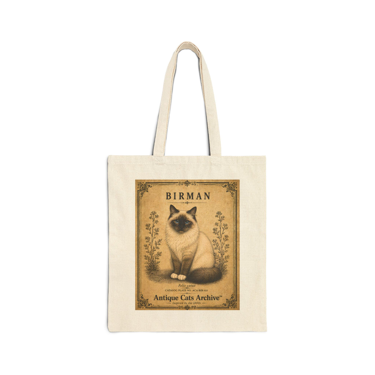 Birman Cat Vintage Cat Poster Canvas Tote Bag – Antique Cats Archive