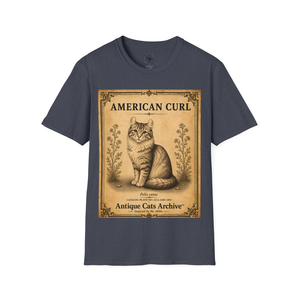 American Curl Vintage Cat T-Shirt – Antique Cats Archive Graphic Tee