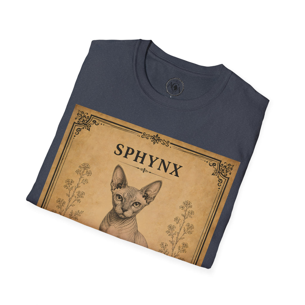 Sphynx Cat T-Shirt | Vintage Cat Illustration | Antique Cats Archive™
